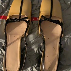 Prada Patent Leather Slingback Shoes